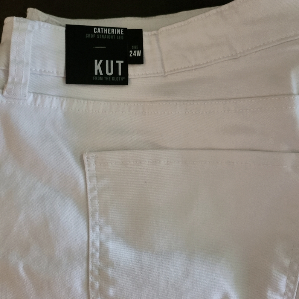 Catherine's size 24 Kut White Jeans NWT